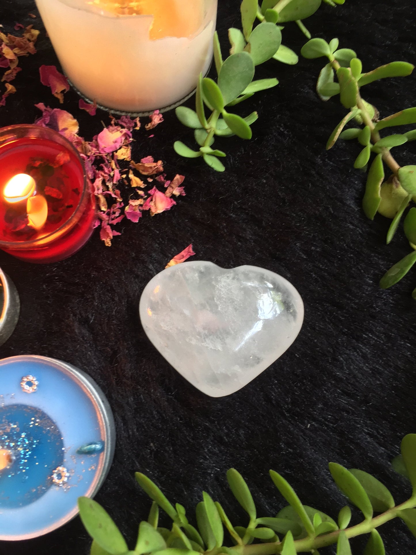 Clear quartz Heart