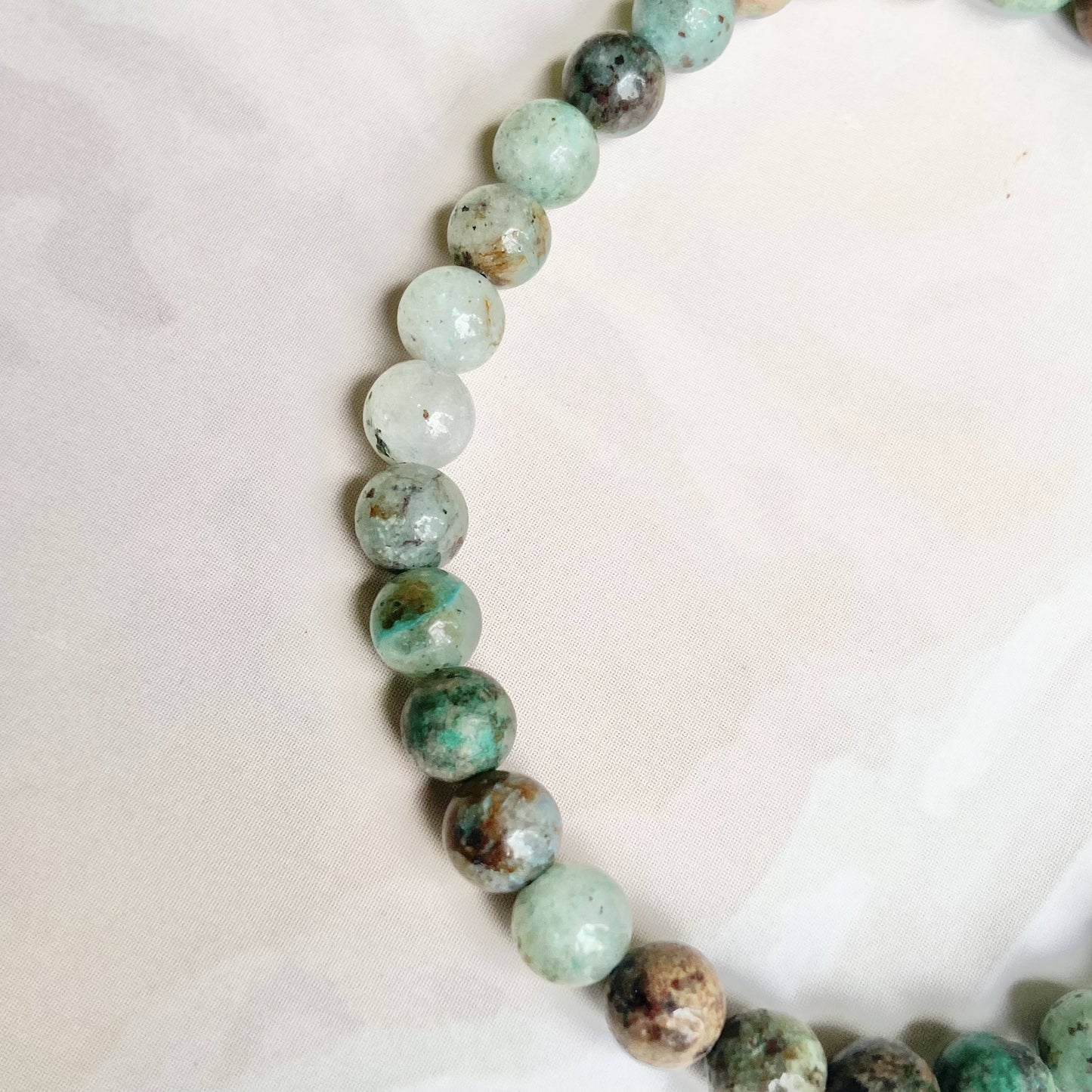 Chryscolla Bead Bracelet - 6mm | Throat Chakra, Expression , Public Speaking