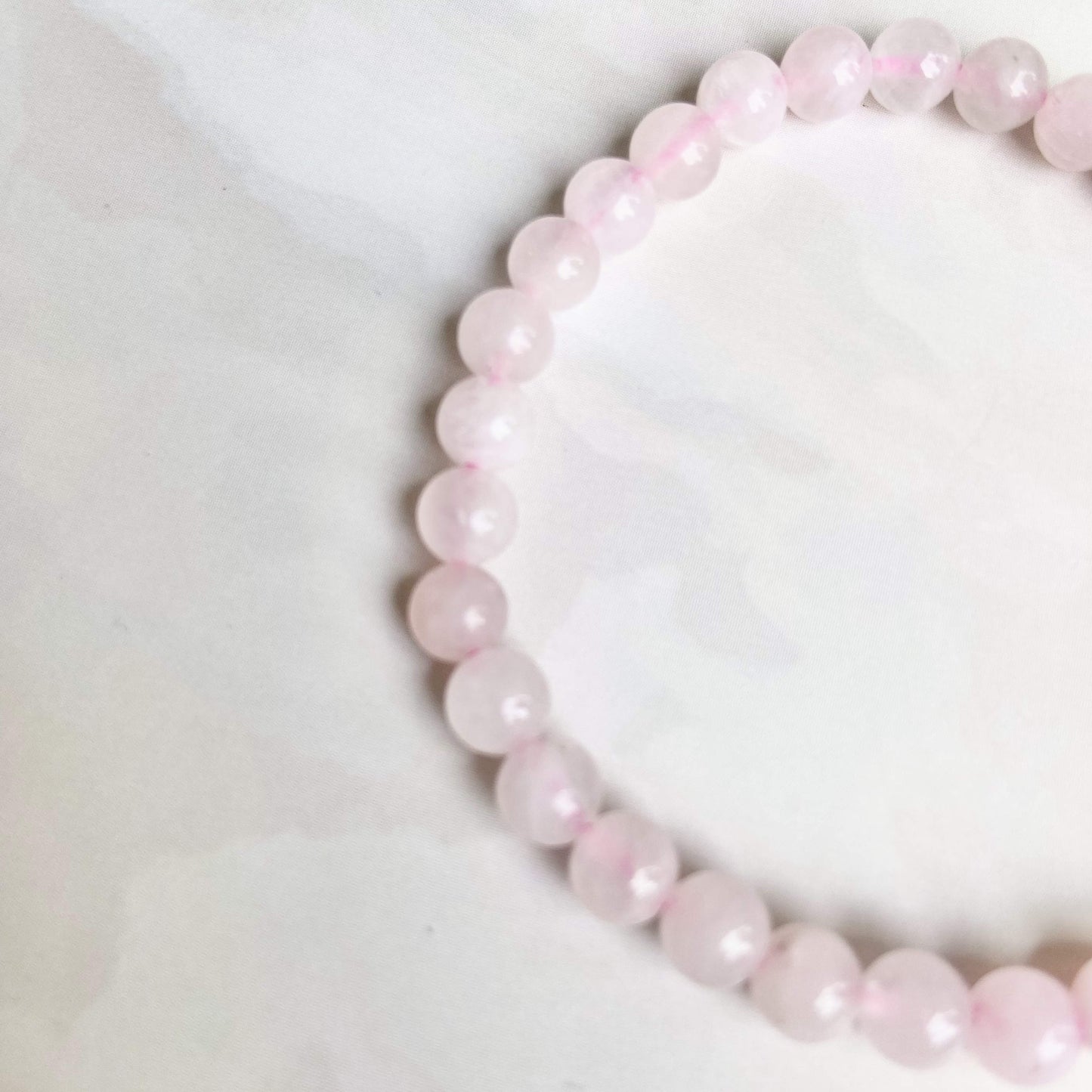Rose Quartz Bead Bracelet - 6mm | Stone of Love & Self Love
