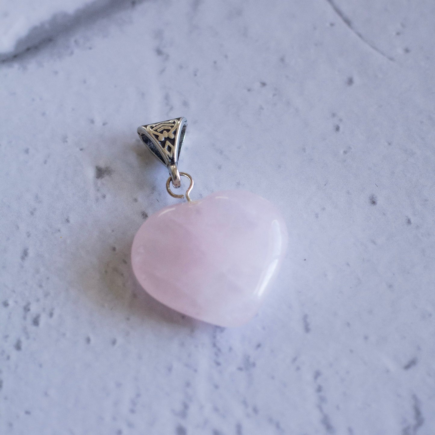 Rose Quartz Heart Pendant