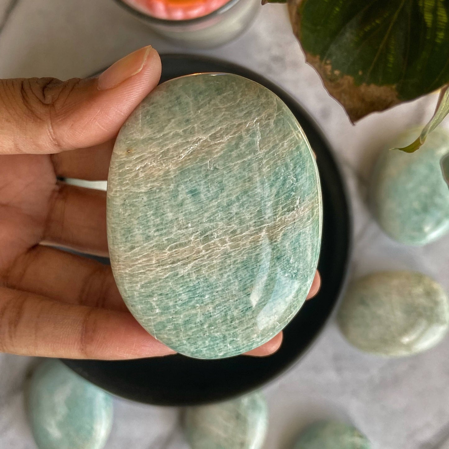 Amazonite Palm Stone | Money, Wealth & Success