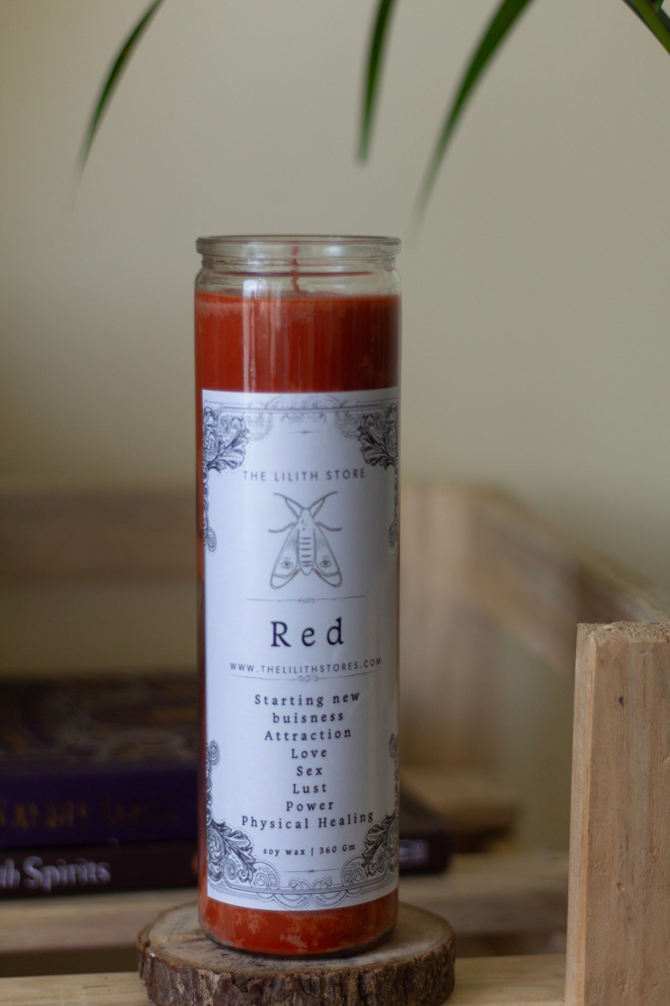 Red Tall Glass Candle | Soy Wax