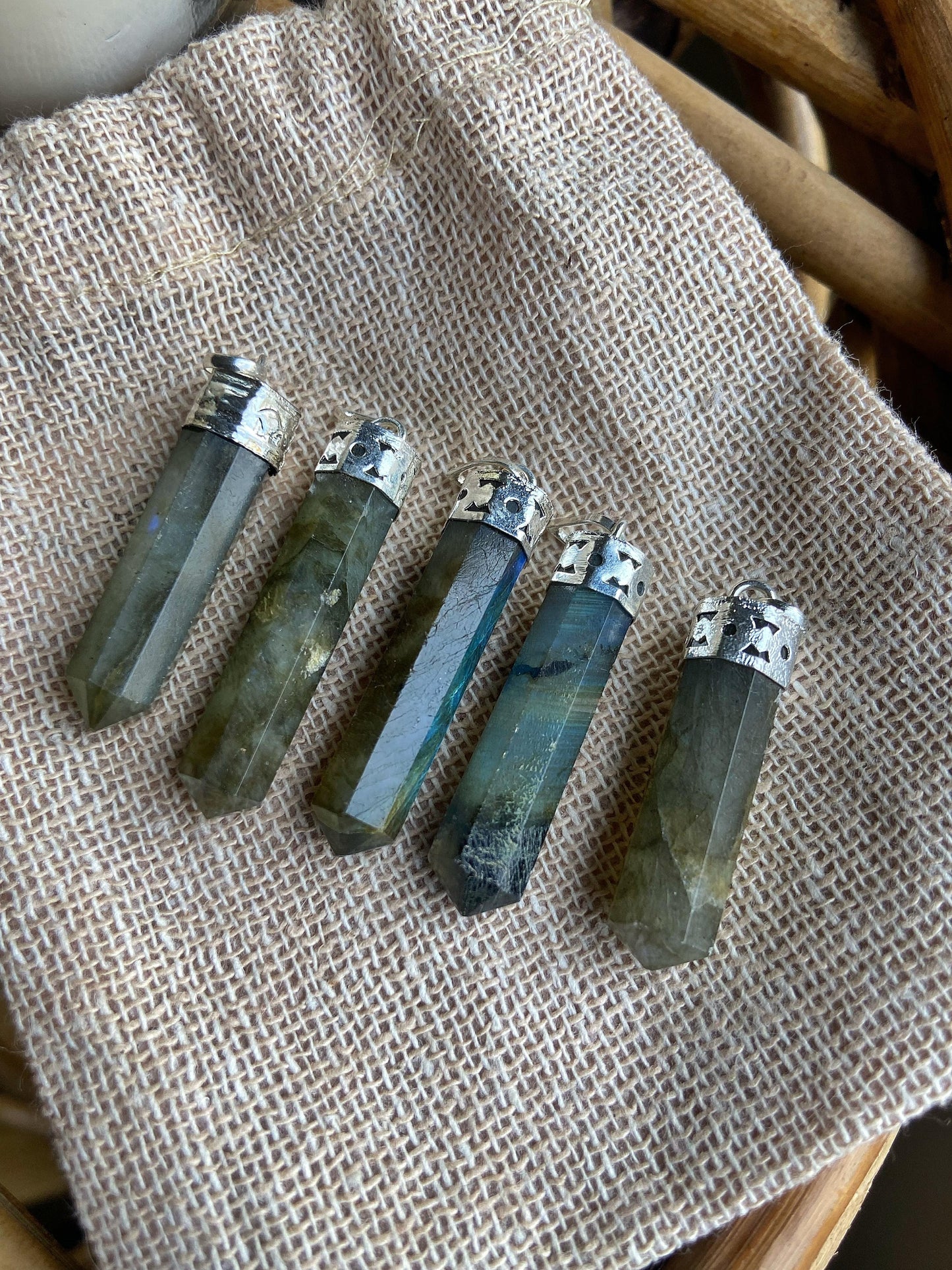 Labradorite Pencil Pendant