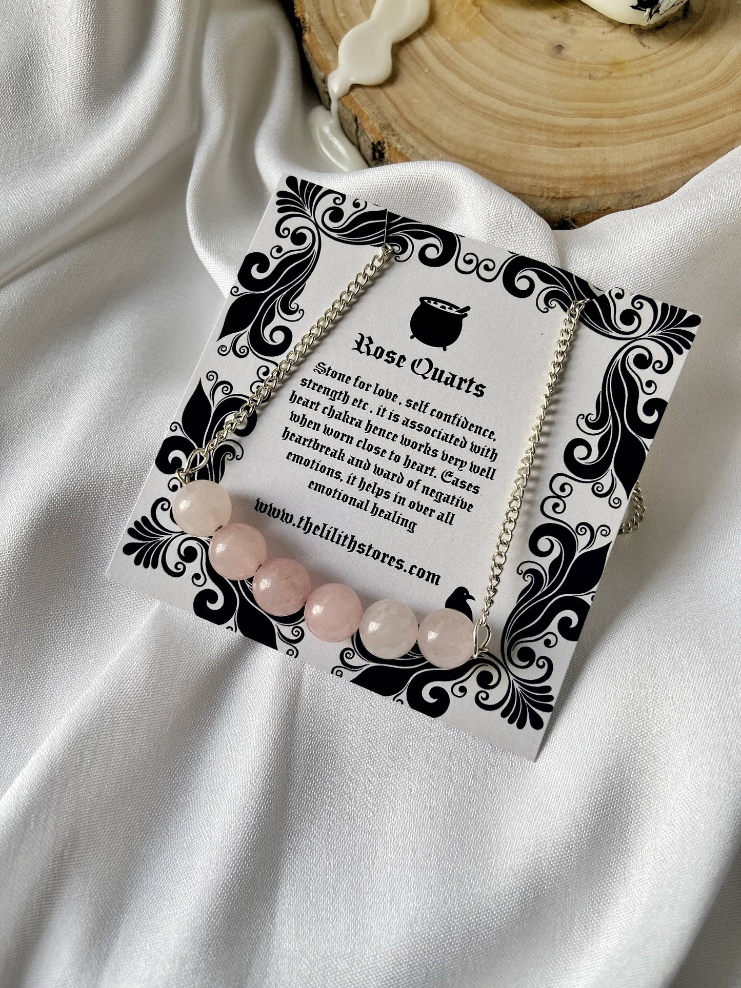 Rose Quartz Bead Necklace