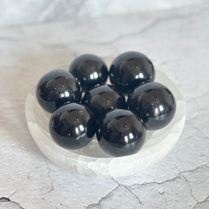 Black Obsidian Sphere | Grounding & Clarity