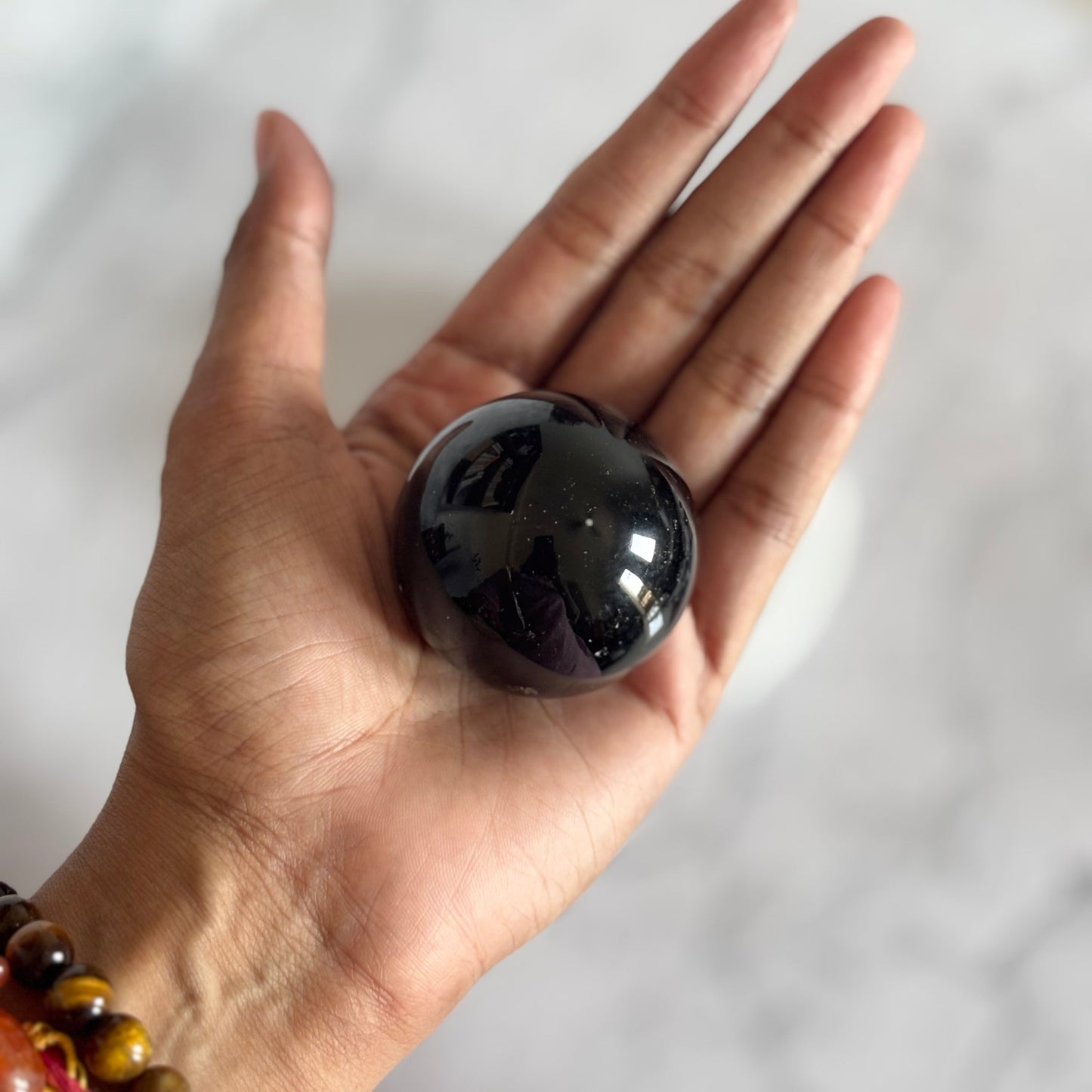 Black Obsidian Sphere | Grounding & Clarity