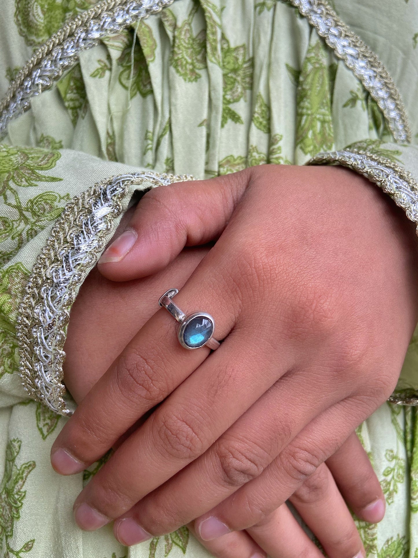 Labradorite Fine Silver Ring | Promotes Spiritual Growth