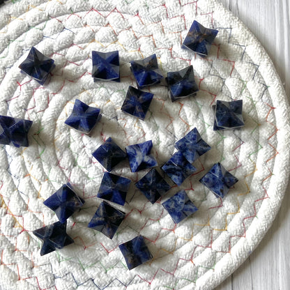 Sodalite Merkaba Crystal Carving | Communication & Expression