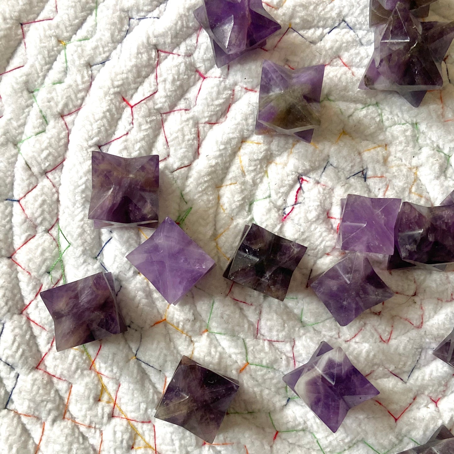 Amethyst Merkaba Crystal Carving | Helps activating Third Eye & Psychic abilities