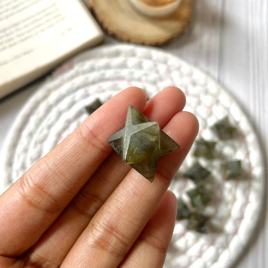 Labradorite Merkaba Crystal Carving | Promotes Spiritual Growth