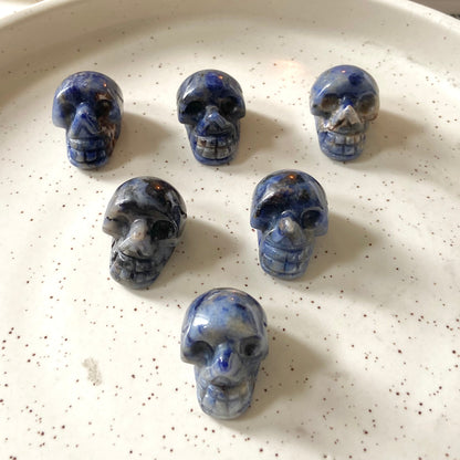 Sodalite Skull Crystal Carving | Stone for Emotional Balance