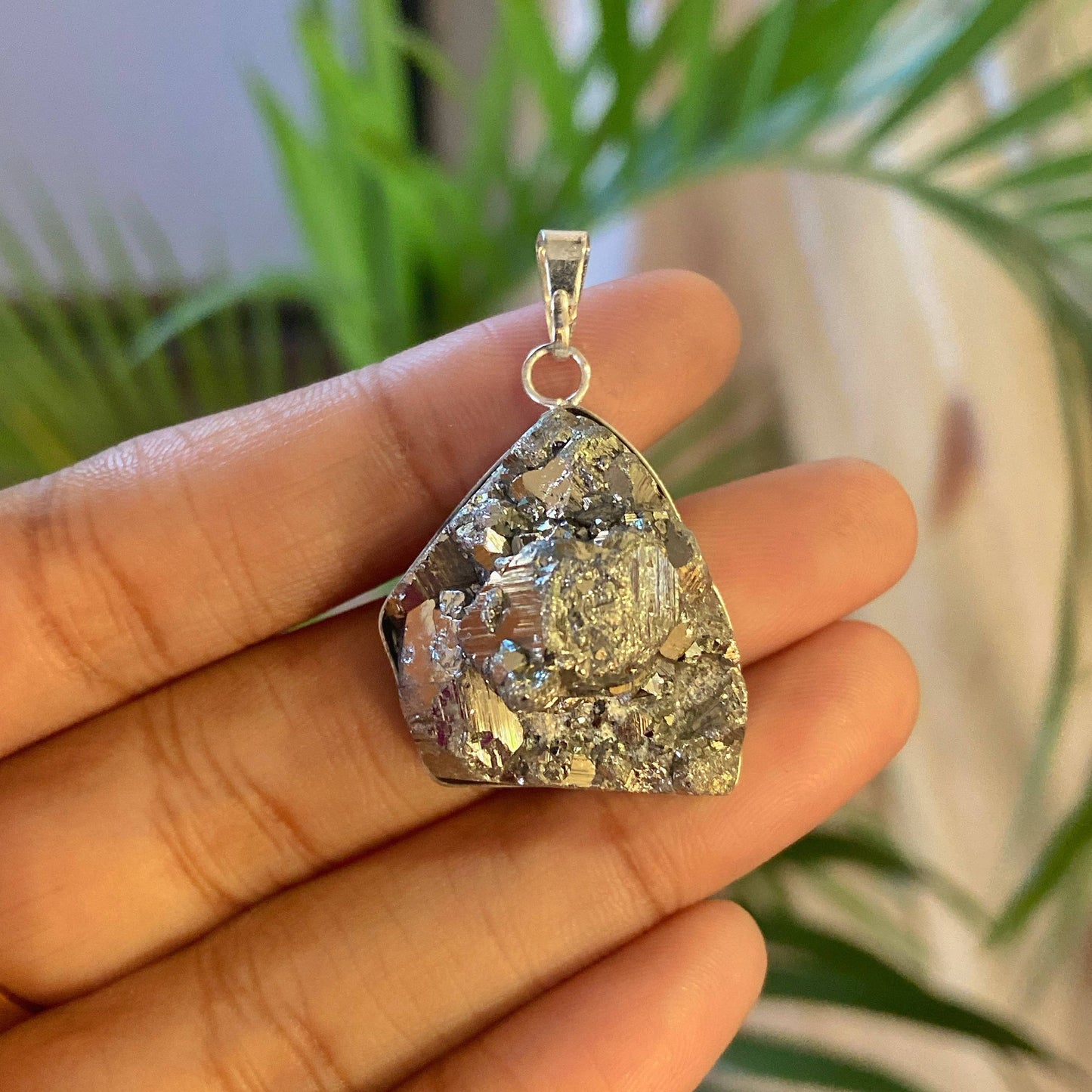 Raw Pyrite Cluster (Peruvian) Pendant