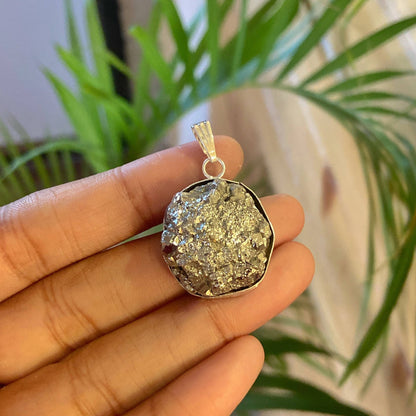 Raw Pyrite Cluster (Peruvian) Pendant