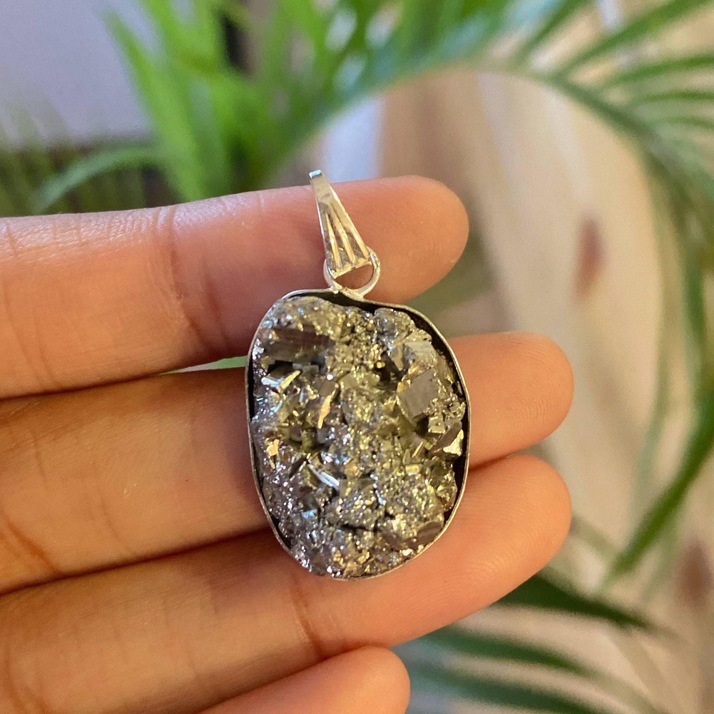 Raw Pyrite Cluster (Peruvian) Pendant