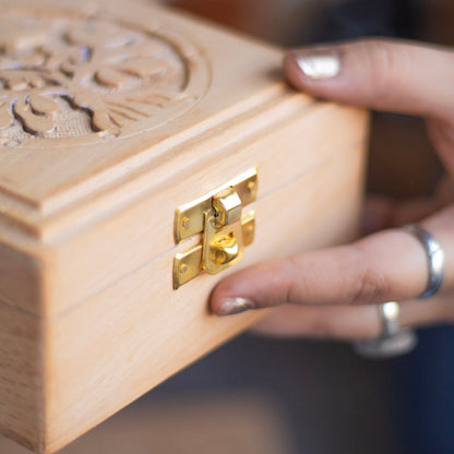 Tree of life carved wooden Box | Altarware