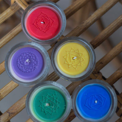 Seven Chakra Soy Tealight Candle - Set of 7