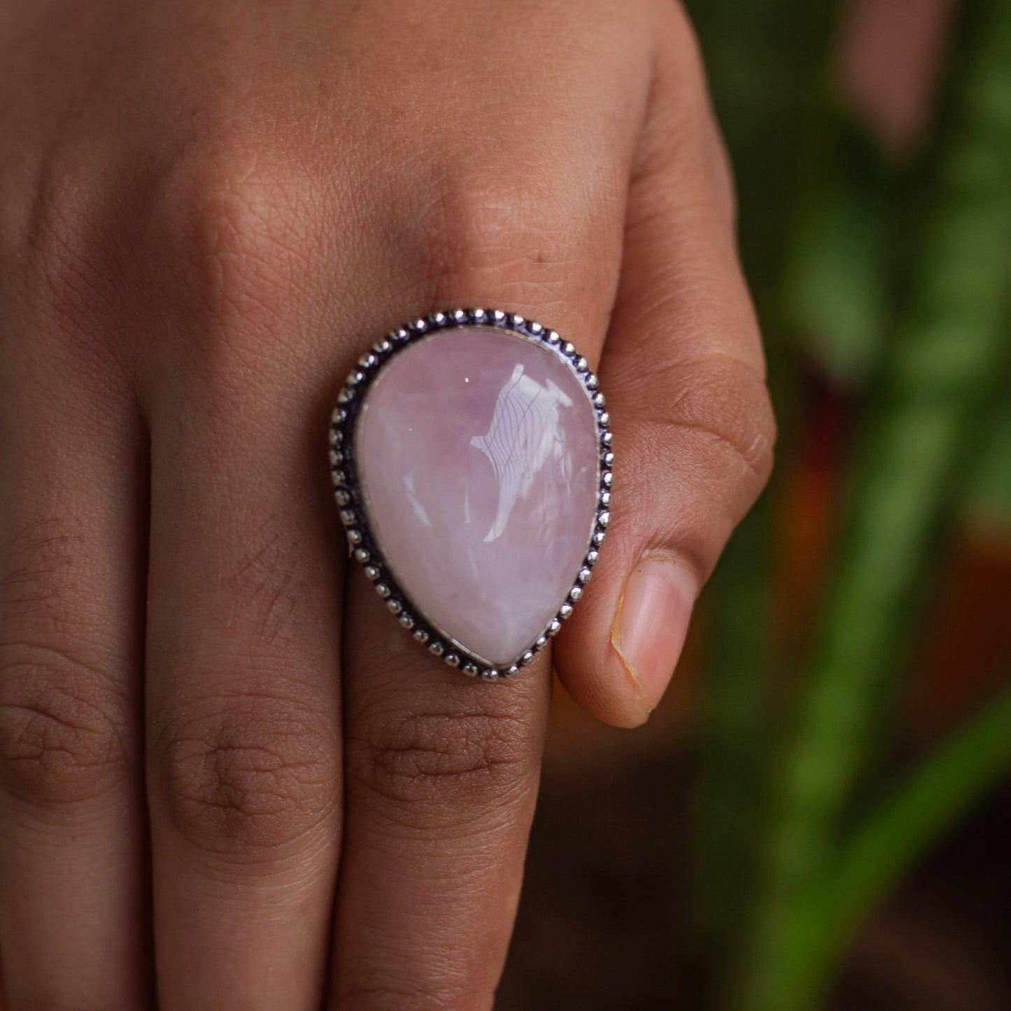 Rose Quartz Crystal Ring | Love & Self Love