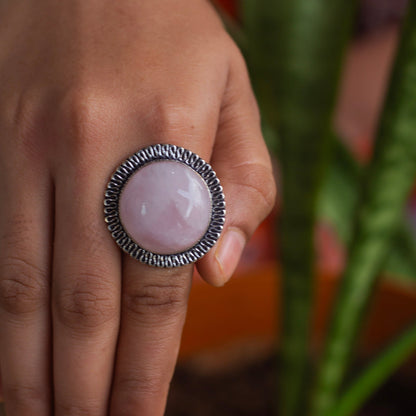 Rose Quartz Crystal Ring | Love & Self Love