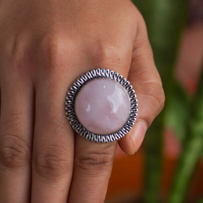 Rose Quartz Crystal Ring | Love & Self Love