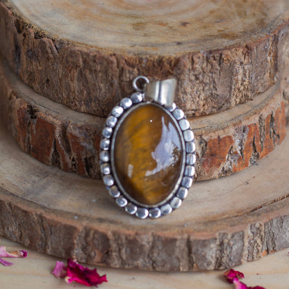 Tiger's eye Pendant with Cord | | Wealth & Fortune