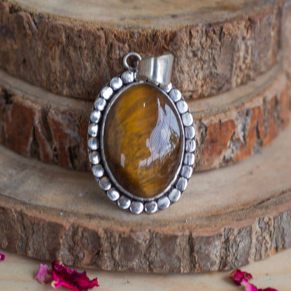 Tiger's eye Pendant with Cord | | Wealth & Fortune