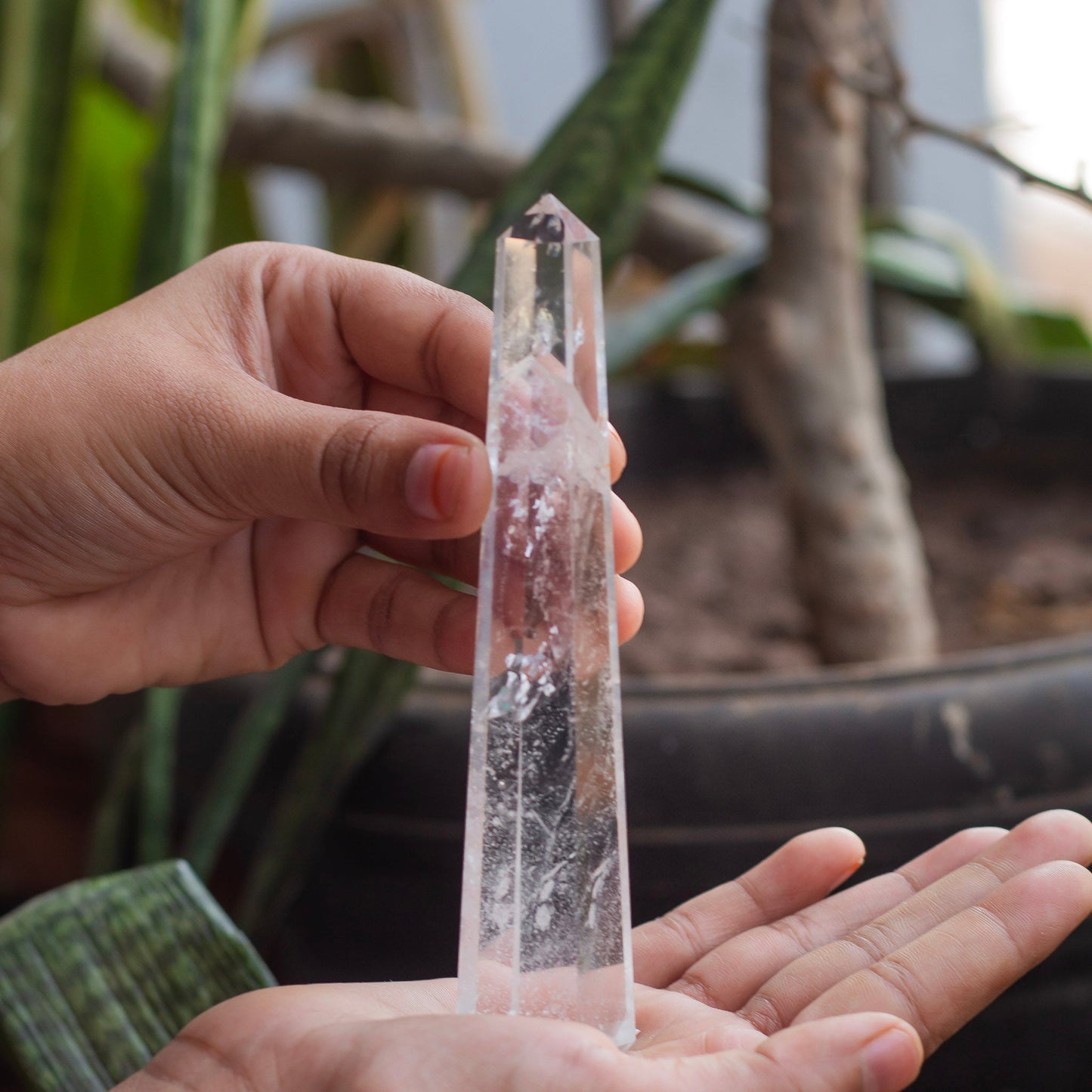 Clear Quartz Tower - 122 Gm | Meditation, Master Healer & to connect with guiding angels