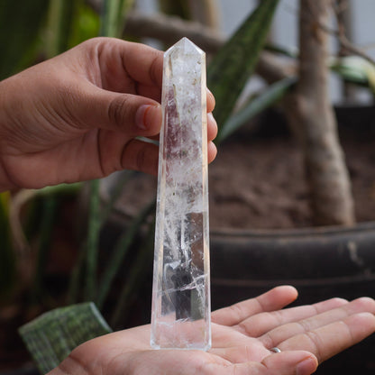 Clear Quartz Tower - 152 Gm | Meditation, Master Healer & to connect with guiding angels