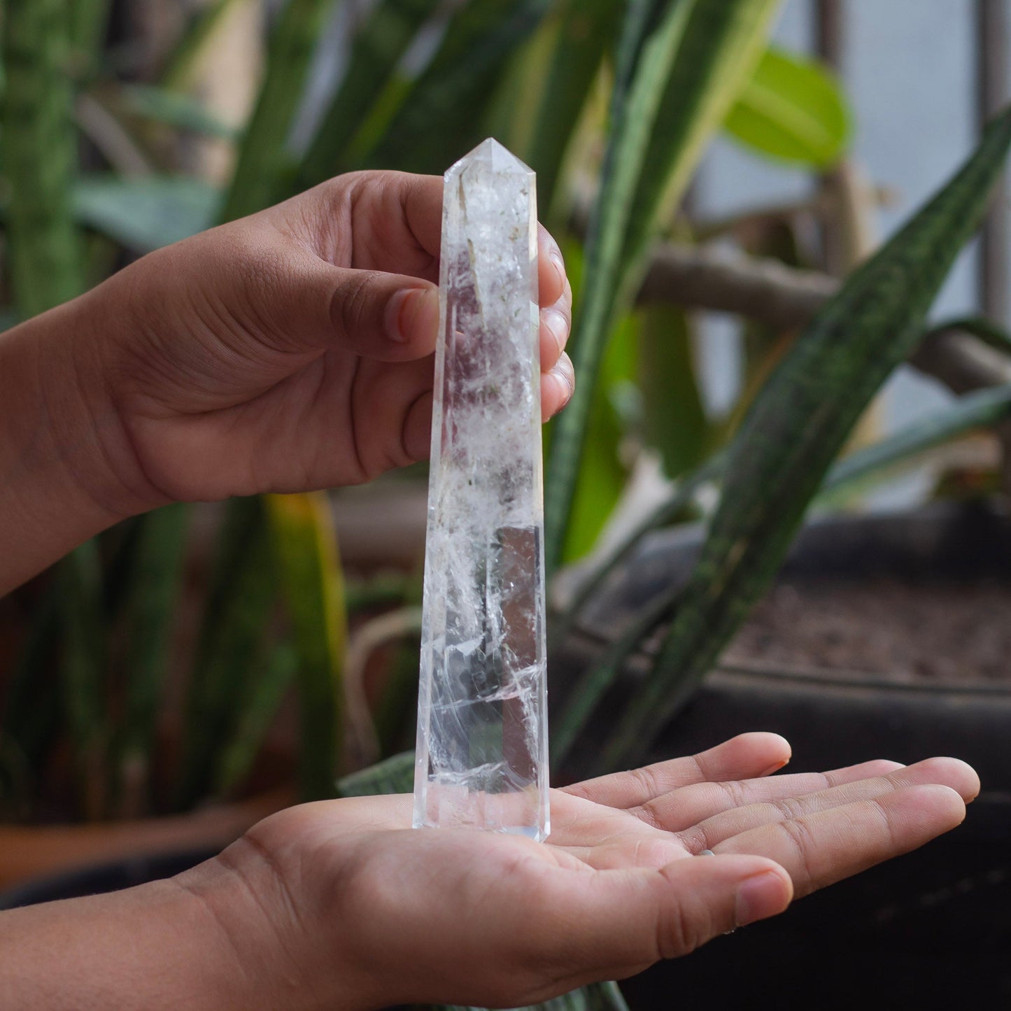 Clear Quartz Tower - 152 Gm | Meditation, Master Healer & to connect with guiding angels