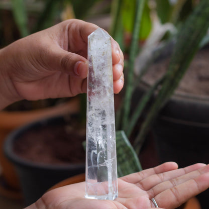 Clear Quartz Tower - 152 Gm | Meditation, Master Healer & to connect with guiding angels