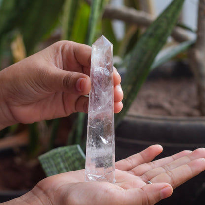 Clear Quartz Tower - 118 Gm | Meditation, Master Healer & to connect with guiding angels