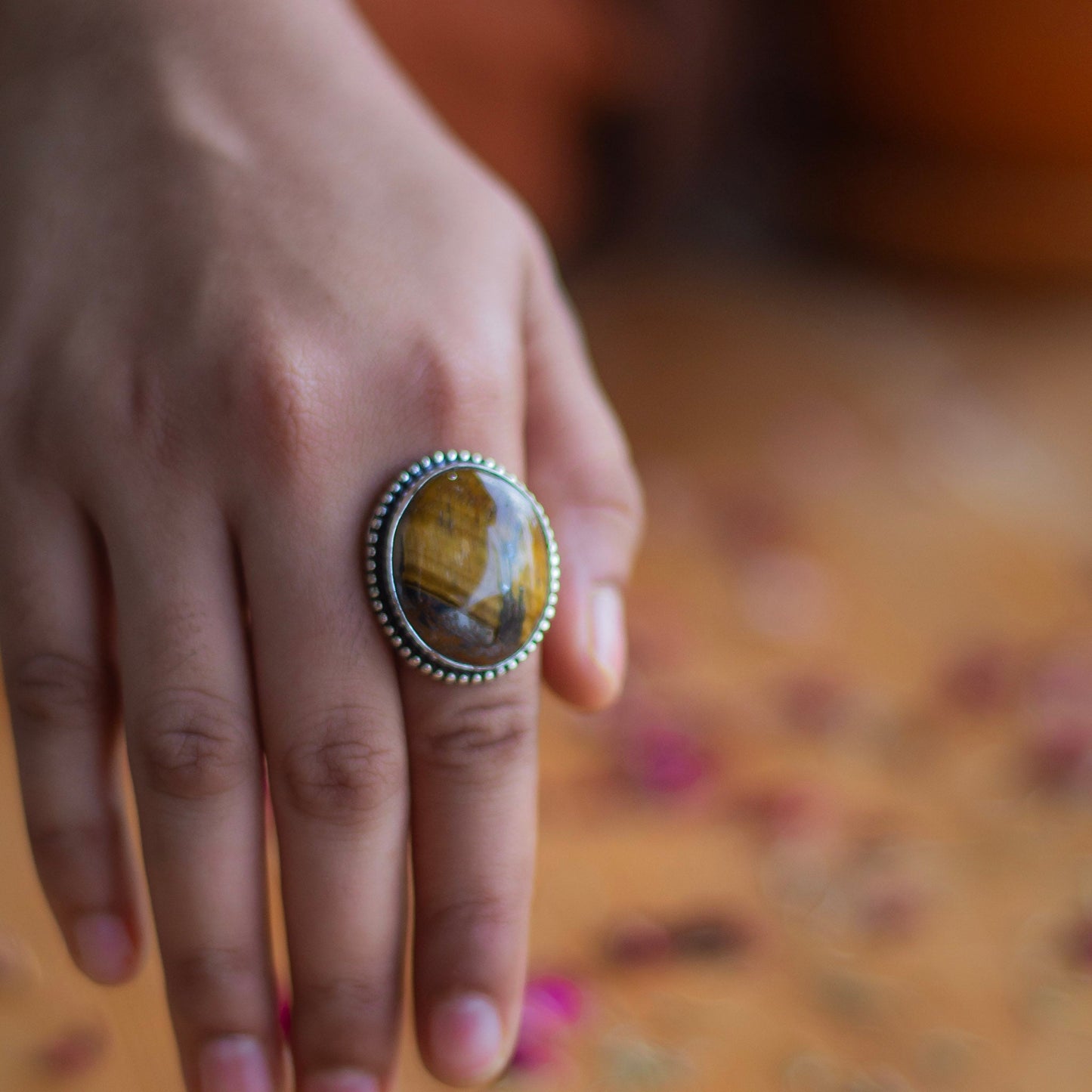 Tiger's eye crystal Ring | Wealth & Fortune