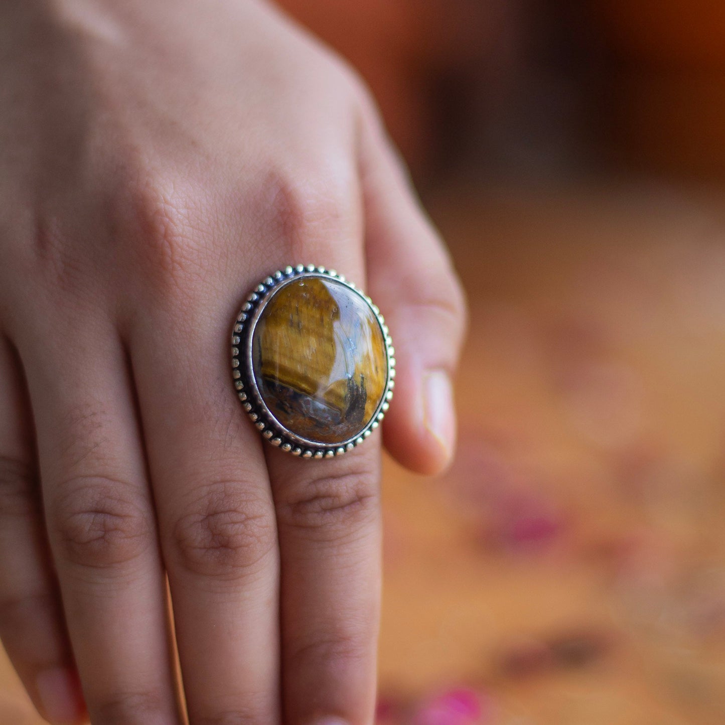 Tiger's eye crystal Ring | Wealth & Fortune