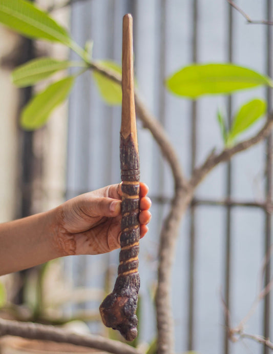 Wild Rose wood Wand - Handmade