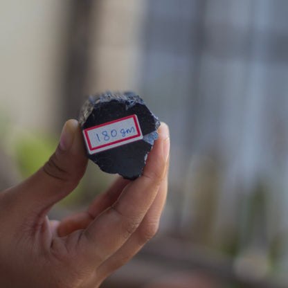 Raw Black Tourmaline with Polished Point - 180 Gm | Stone of Protection