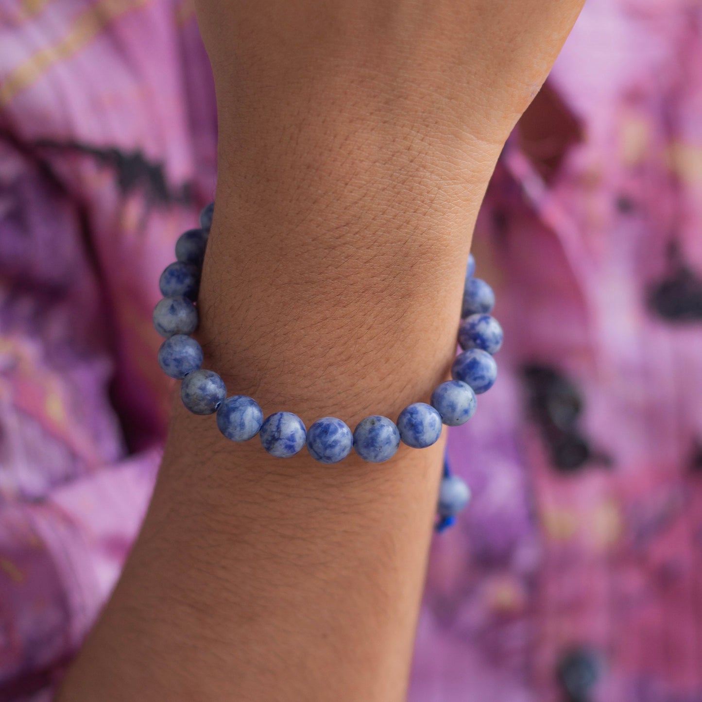 Sodalite 8mm Bead Thread Bracelet | Stone for Emotional Balance