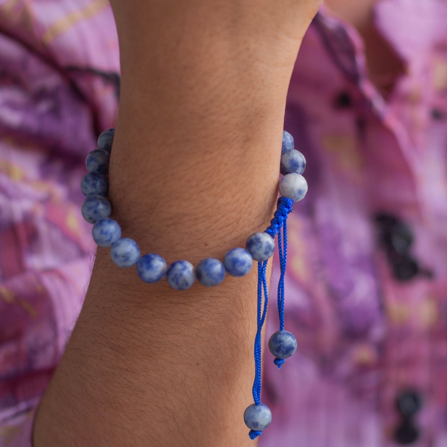 Sodalite 8mm Bead Thread Bracelet | Stone for Emotional Balance