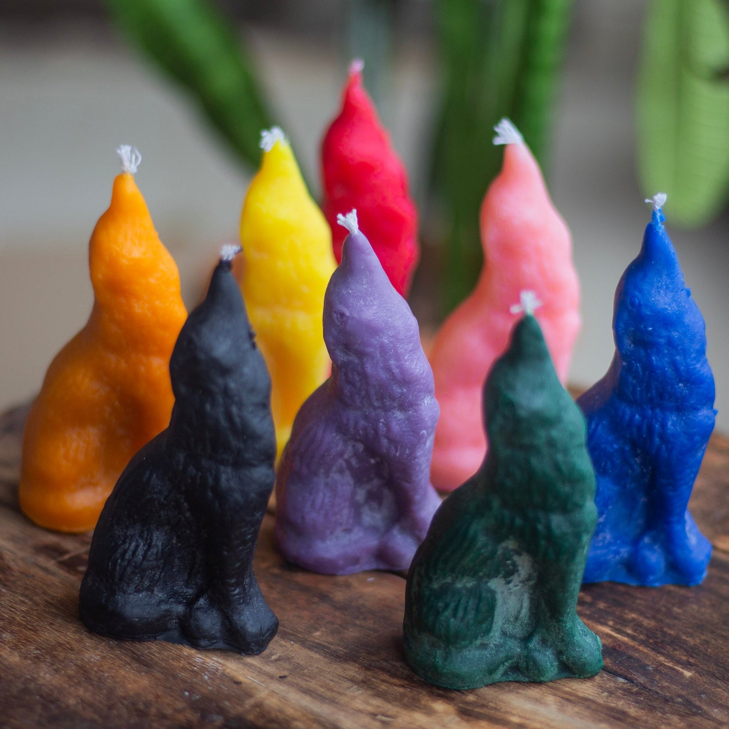 Beeswax Howling Wolf Figurine Candles | Rituals | Wicca