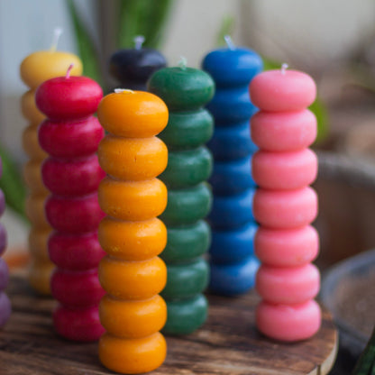 Beeswax Seven Knob figurine Candles | Rituals | Wicca