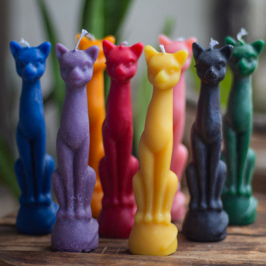 Beeswax Cat figurine Candles | Rituals | Wicca