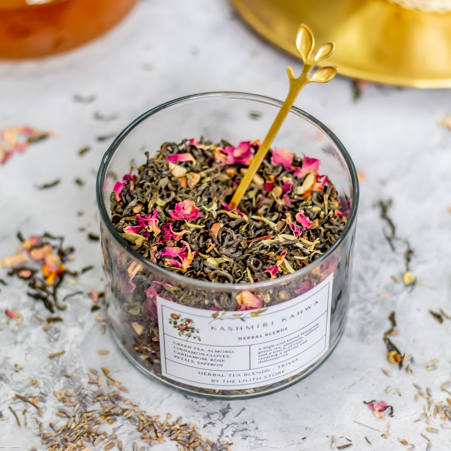 Kashmiri Kahwa Herbal Flavoured Herbal Tea blend - 100 Gm | Love, Compassion & emotional Healing