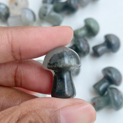 Moss Agate Mushroom | Promotes wealth and business growth