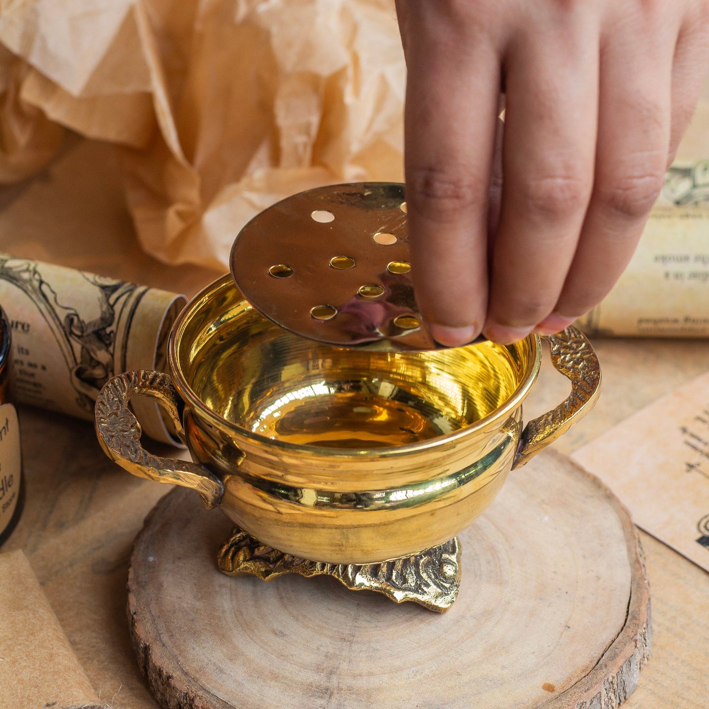 Brass Cauldron with Cauldron Finish