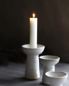 Hand-sculpted candle holder - Set of 3