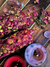 Load image into Gallery viewer, Red Candle loaded with Herbs &amp; Flower for Love Spells - Set of 2
