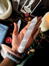 Load image into Gallery viewer, Selenite Spiral Wands | Wands - 1 Piece
