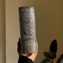 Load image into Gallery viewer, Triple Moon &amp; Pentacle Alumiunium sheet covered wooden box
