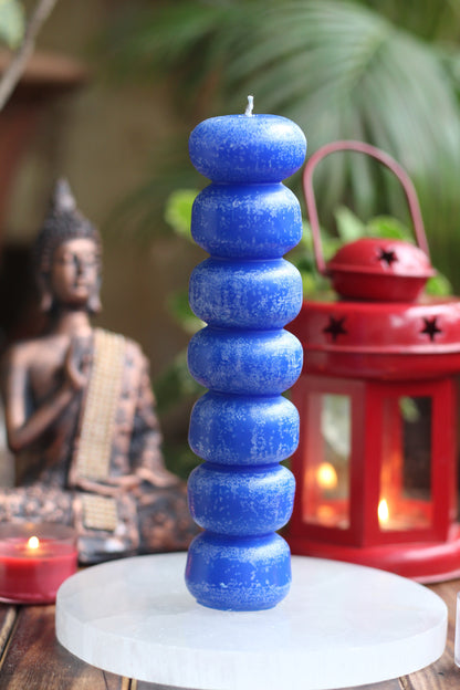 Blue Seven Knob Candle | Voodo Candle | Spellcraft