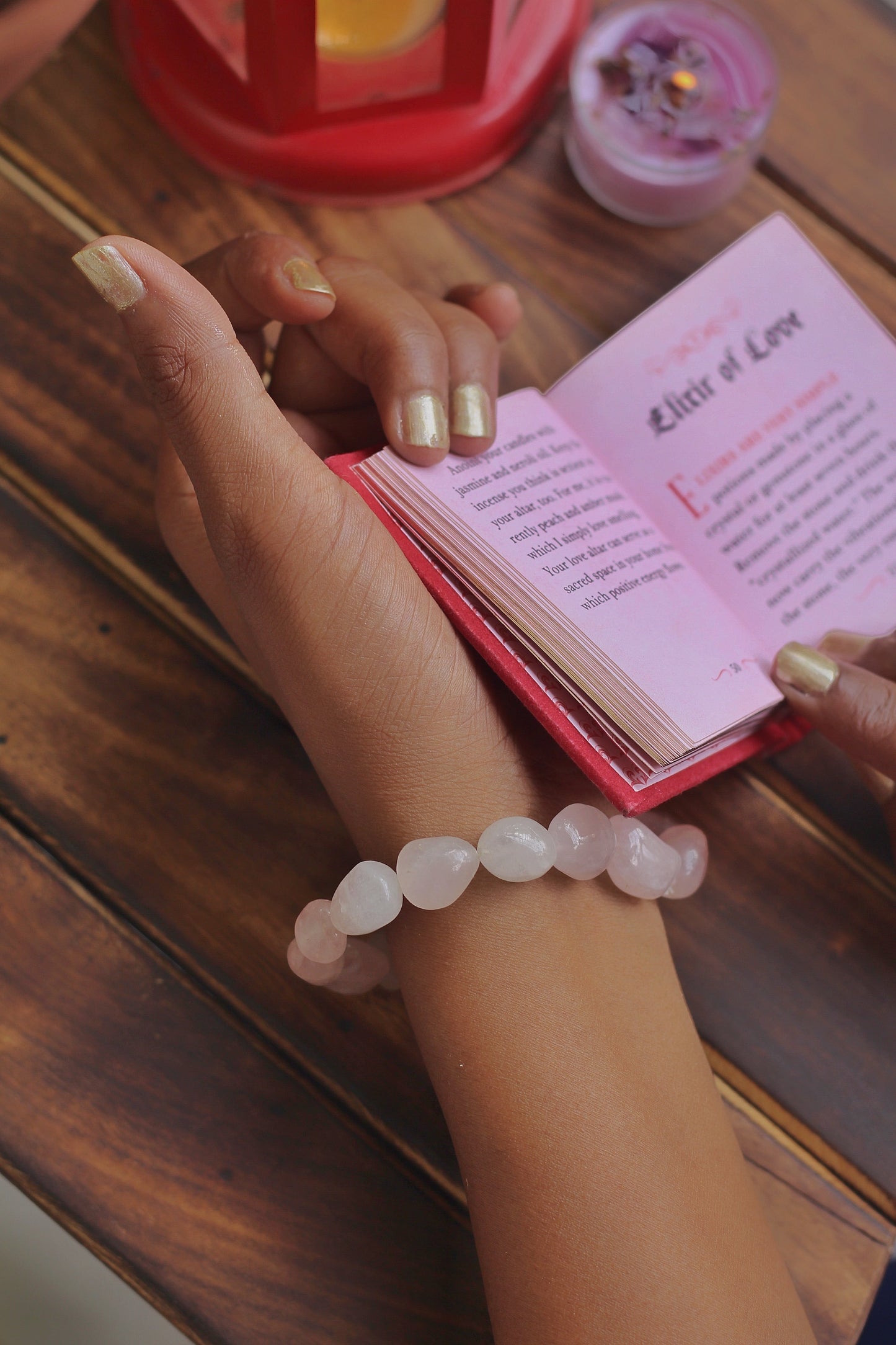 Rose Quartz Tumble Bracelet - Stone of Love & SelfLove - 1 Piece