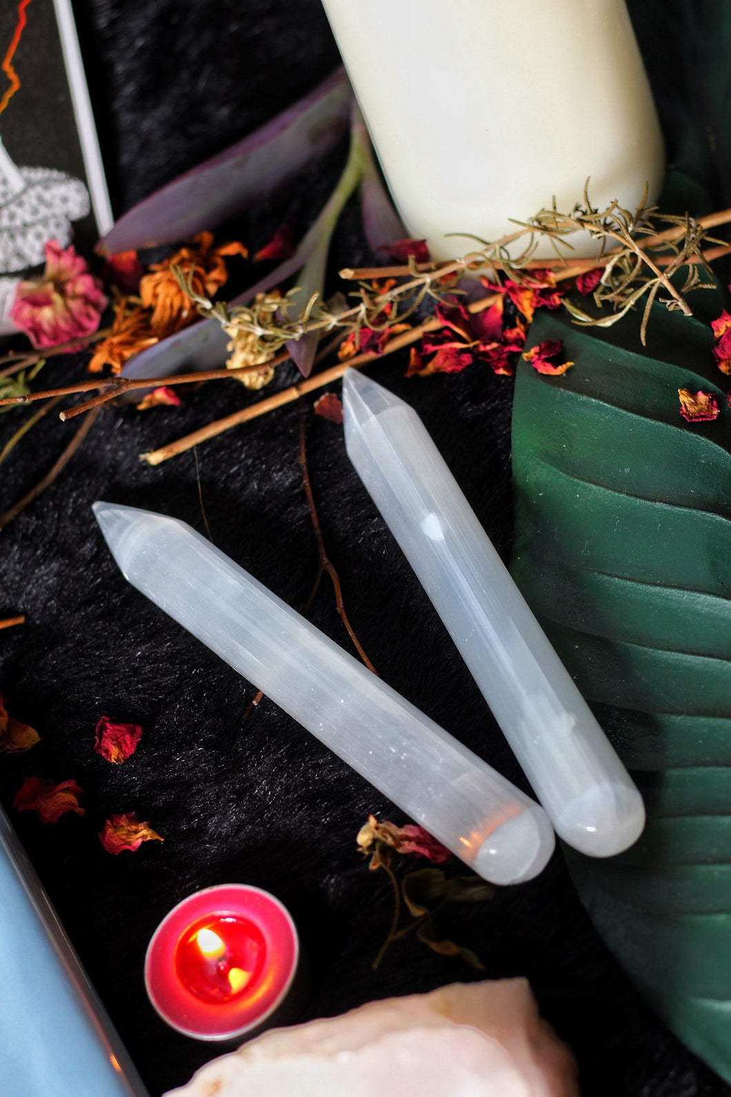 Selenite Crystal Wand | Selenite | Cleansing Crystal - 1 Piece