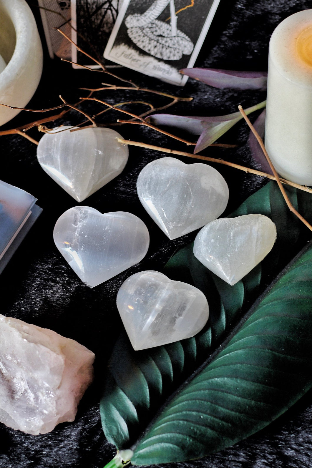 Selenite Heart | Stone for Spiritual work & Cleansing - 1 Piece